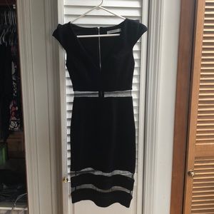 Hello Molly little black dress with mesh inserts